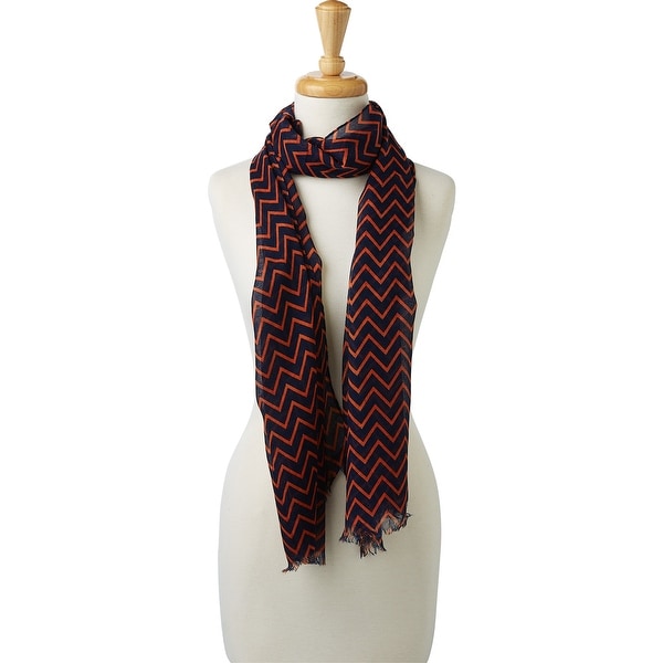 Tickled Pink Double Stripe Chevron Scarf. Opens flyout.