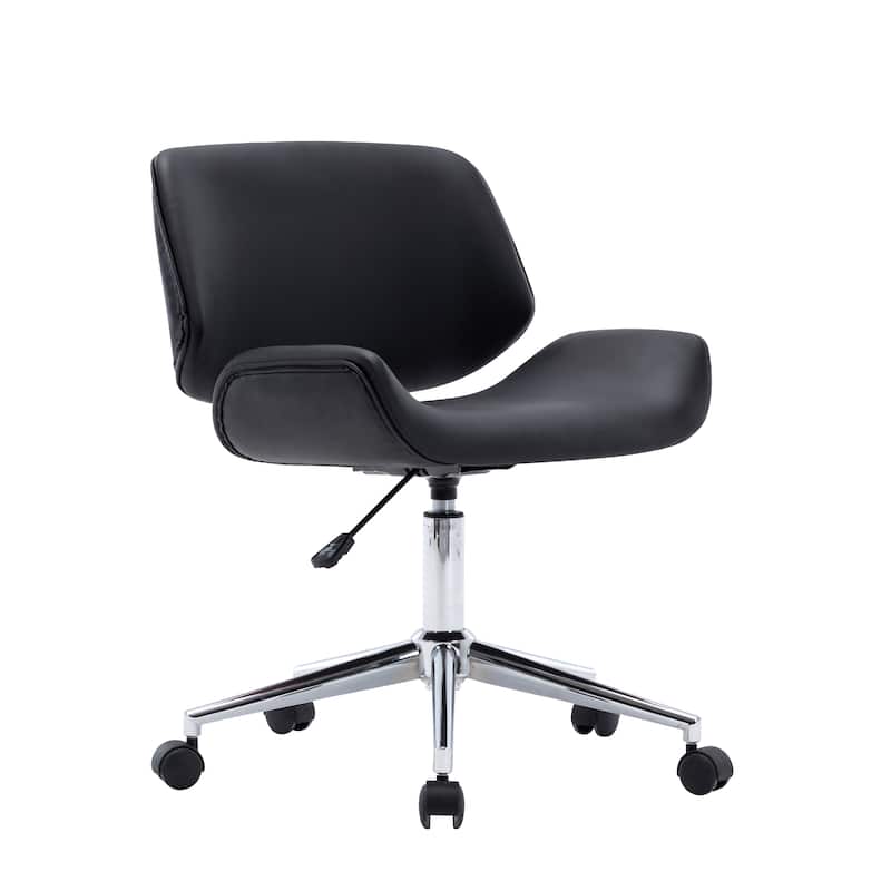 Porthos Home Orli Faux Leather or Fabric Mid-Century Office Chair