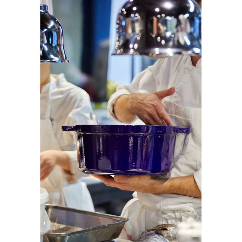 STAUB Cast Iron 9-qt Round Cocotte