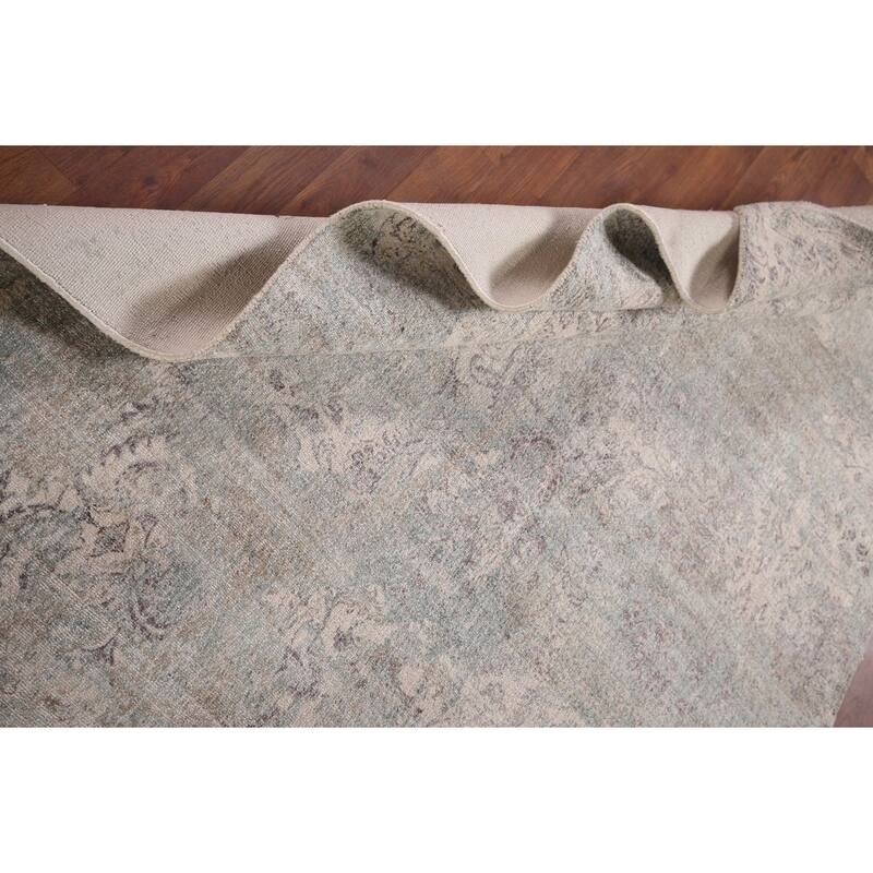 Abstract Indian Area Rug Handmade Wool Carpet - 4'11"x 7'10"