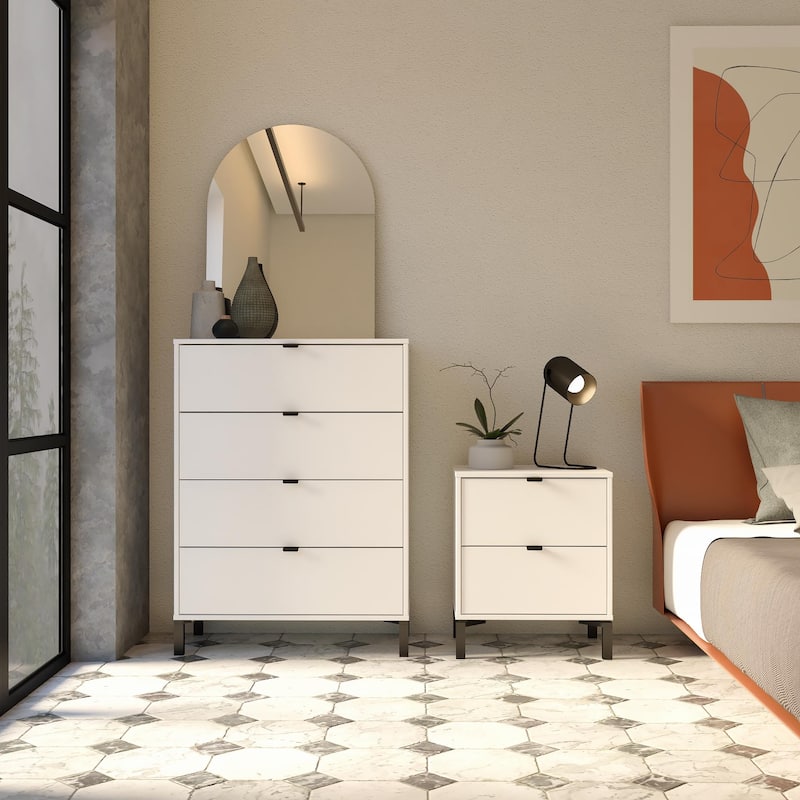 Minimalist 2-Drawer Nightstand