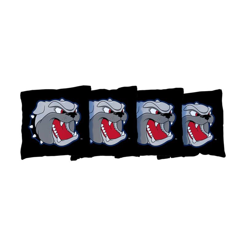 North Carolina Asheville Bulldogs Black Cornhole Bags - Corn Filled