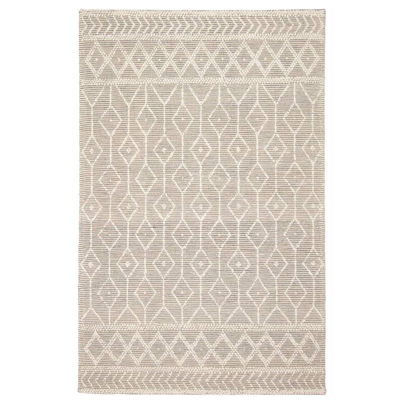 ECARPETGALLERY Braid weave Sienna Taupe Wool Rug - 5'0 x 7'10 - Taupe - 5'0 x 7'10