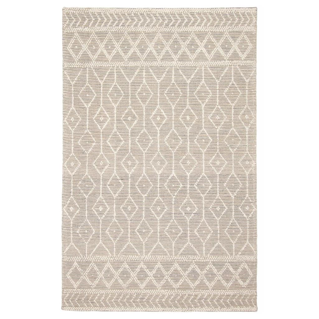 ECARPETGALLERY Braid weave Sienna Taupe Wool Rug - 5'0 x 7'10