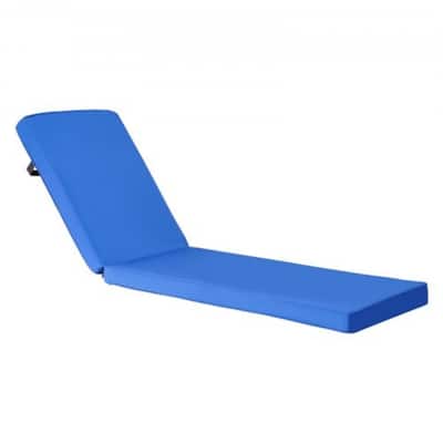 Patio Chaise Lounge Cushion with High Resilience Foam and Fade Resistant Ties for Outdoor - 72.04 x 21 x 2.95 in