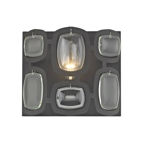 Monserrat 1-Light Vanity Sconce in Oil Rubbed Bronze with Clear Glass