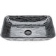 preview thumbnail 9 of 21, VIGO Donatello 18"L x 13"W x 4"H Glass Rectangular Vessel Bathroom Sink Slate Grey