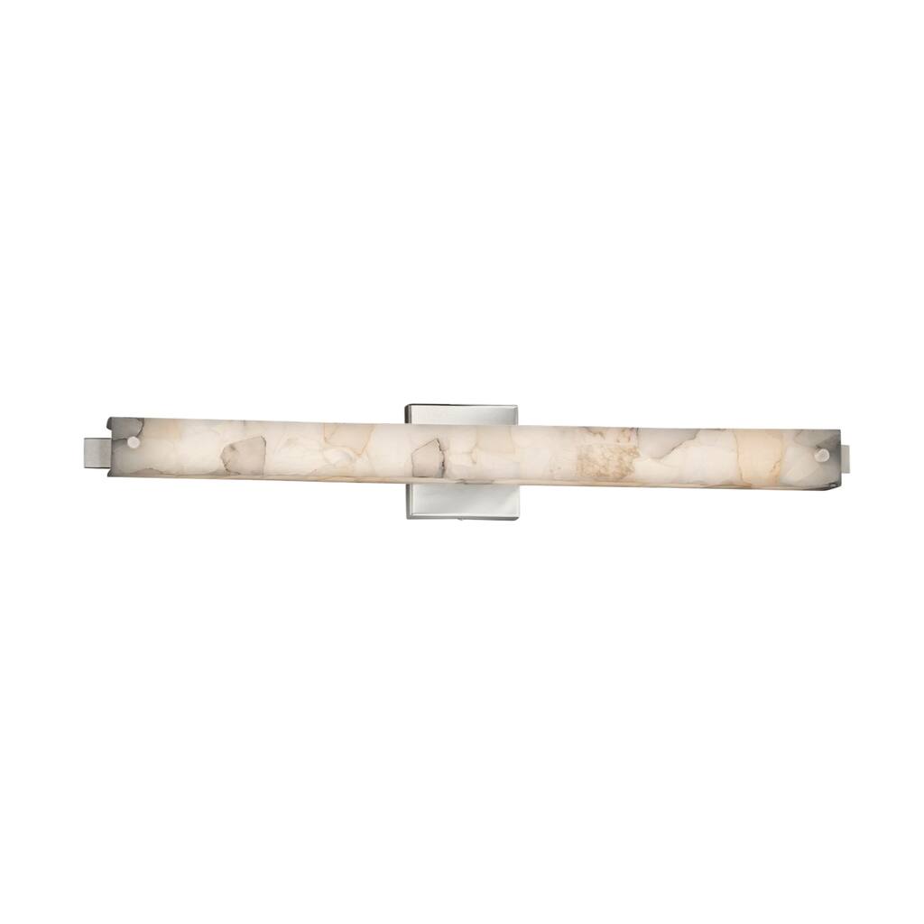 Justice Design Alabaster Rocks Edge 31-inch Brushed Nickel ADA Wall/ Bath Bar