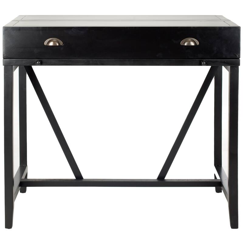 SAFAVIEH Kathryne Dark Walnut Writing Desk - Black