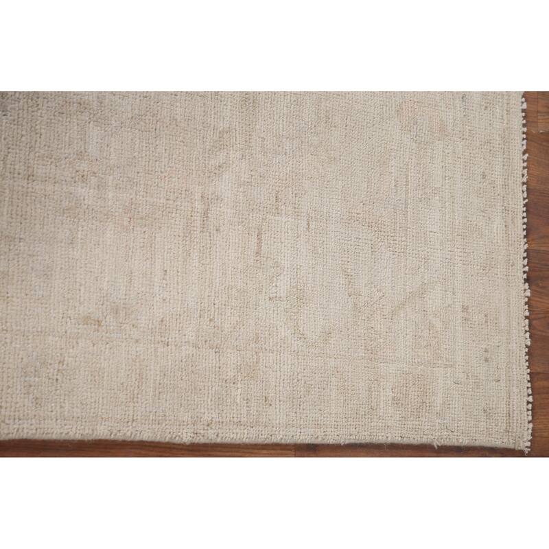 Hand Knotted Oriental 100% Wool Carpet Transitional All-Over Beige & Ivories Oushak Area Rug - 5' 0'' X 3' 2''