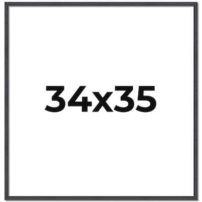 34x35 Frame Brown Solid Wood Picture Frame - Complete Modern Photo