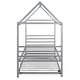 preview thumbnail 7 of 22, Twin Size Metal House Platform Bed with Trundle and Roof for Kids