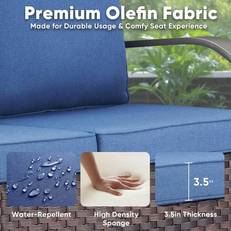 Outdoor Patio 3 Seater Sofa Furniture Couch Sofa