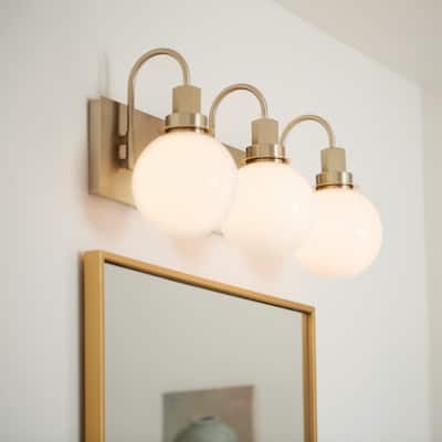Kichler Lighting Hex 22.75 in. 3-Light Champagne Vanity Light