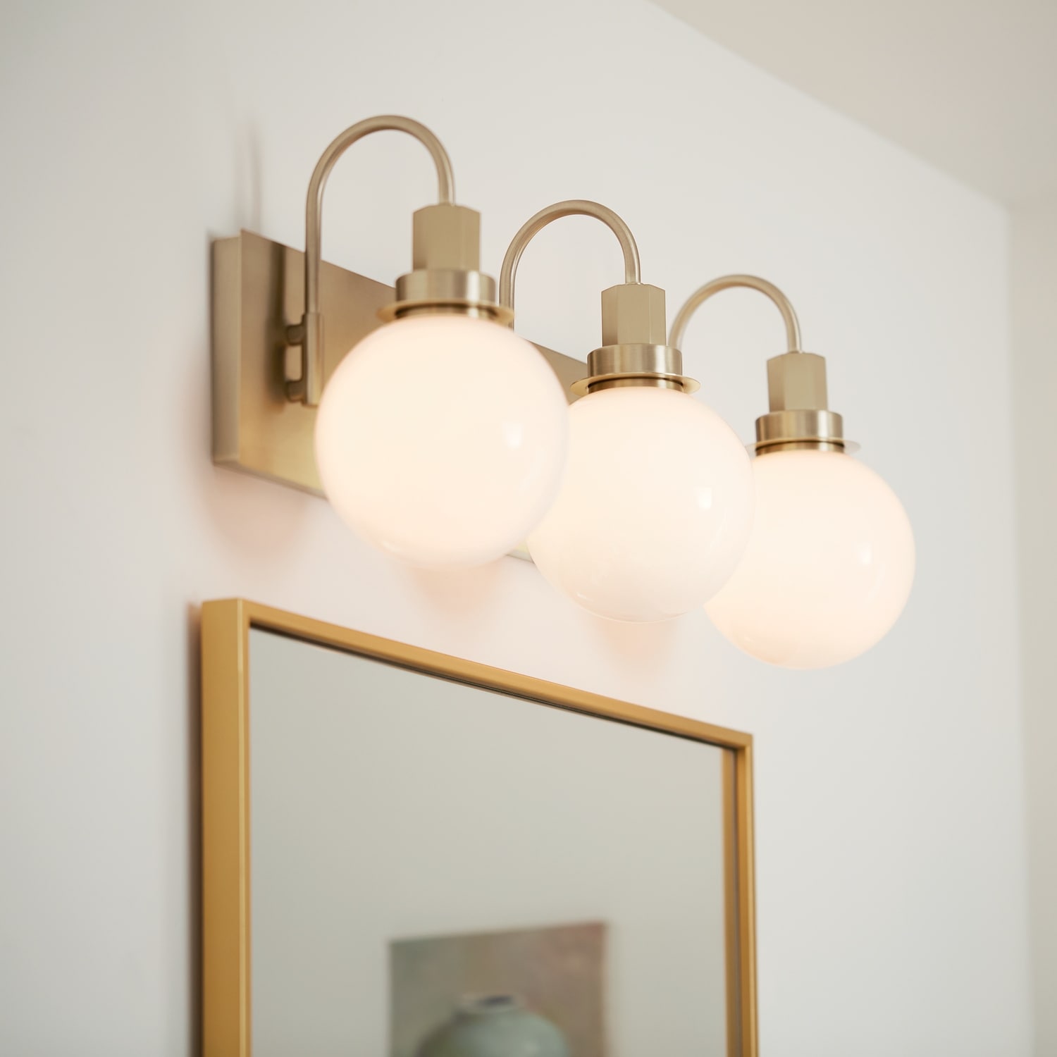 Kichler Lighting Hex 22.75 in. 3-Light Champagne Vanity Light