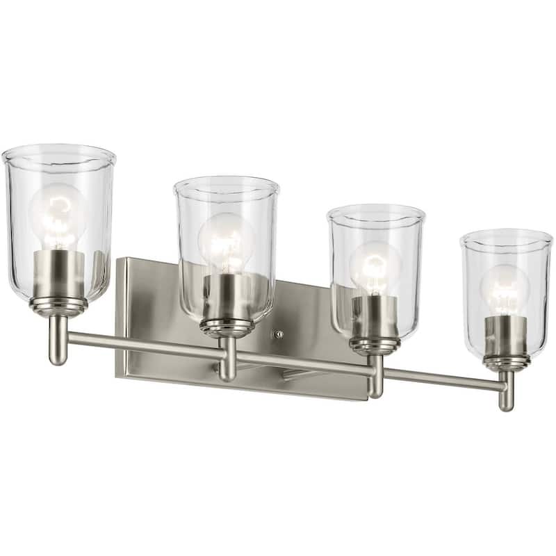Kichler Shailene 29.5" Wide 4 Light Bathroom Vanity Light - Brushed Nickel / Clear