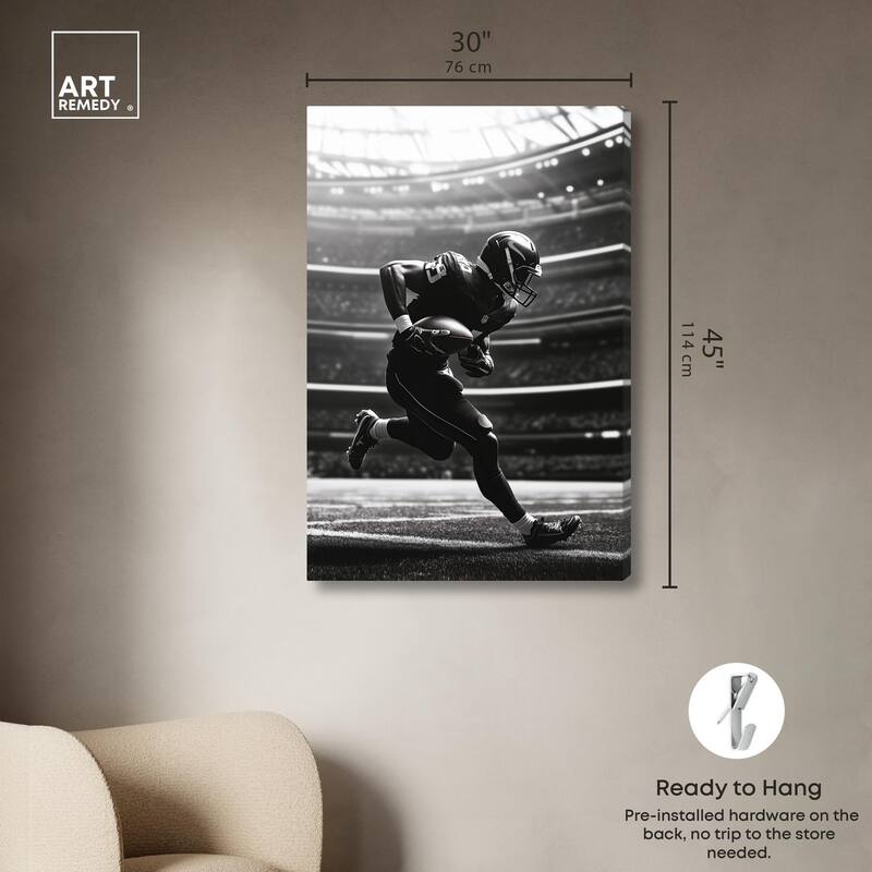 Football Stadium Canvas by Art Remedy, Gallery Wrapped