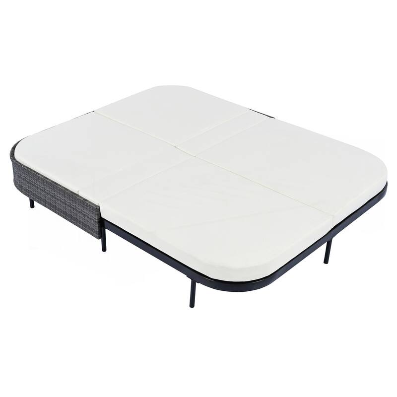 Iron Frame Outdoor Bed Loveseat