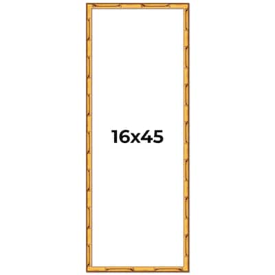 16x45 Frame Gold Bamboo Picture Frame Modern Photo Frame Includes UV Acrylic Shatter Guard Front Acid Free Foam Backing Board