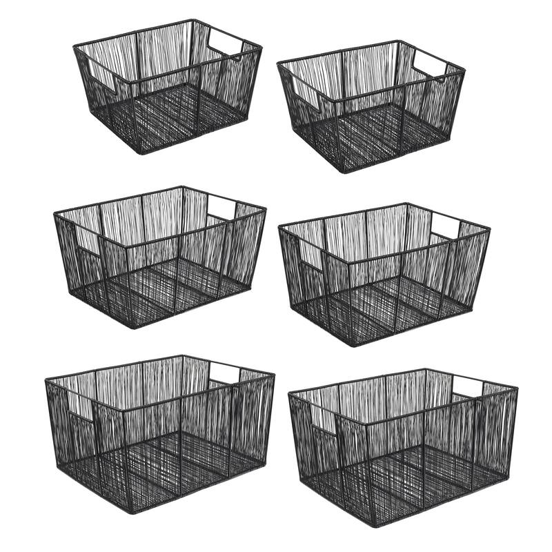 Happimess Sutton Set of 6 Handmade Wire Nesting Storage Baskets