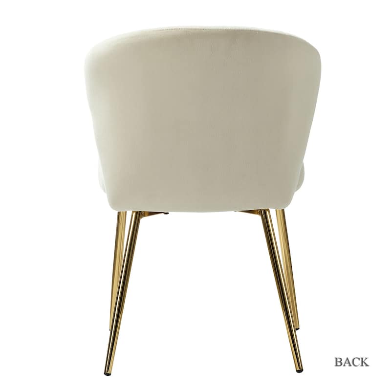 Barbara Contemporary Upholstered Side Chair with Small Base Set of 2 by HULALA HOME