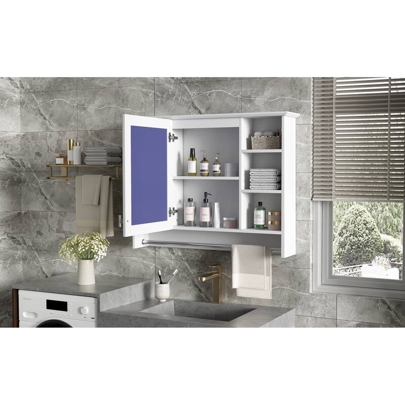 Roomfitters 36 Inch 3-in-1 Wall Mount Medicine Cabinet, Mirror Storage with Adjustable Shelf & Soft Close Doors