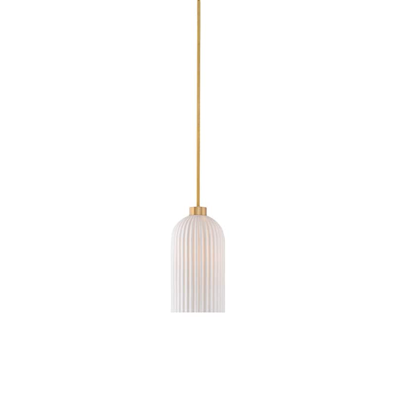 Savoy House 7-3171-1 Isla Blanca 8" Wide Mini Pendant - Warm Brass