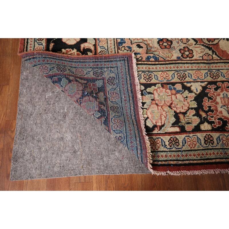 Orange Mahal Persian Antique Area Rug Hand-Knotted Wool Carpet - 9'0"x 12'7"