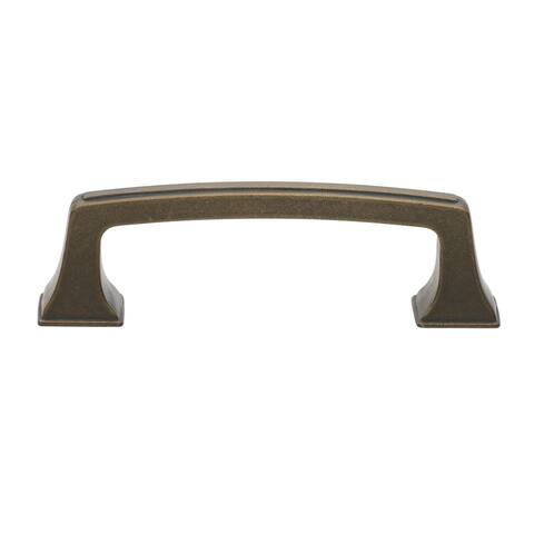 GlideRite 3-inch CC Antique Brass Cabinet Hardware Deco Pull (Pack of 10 or 25)