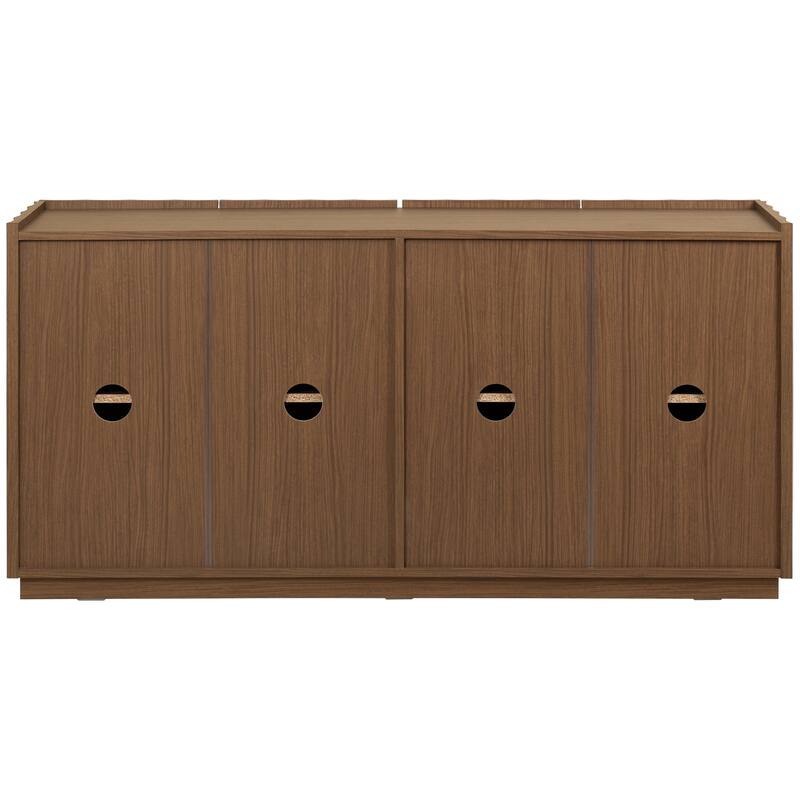 SAFAVIEH Home Bloom Scalloped 2-Door Sideboard / Media Stand - 64"W x 16"D x 32"H