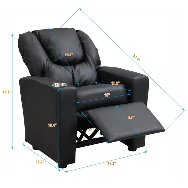 Pu Leather Adjustable Recliner Chair Home Theater Seating - Bed Bath ...
