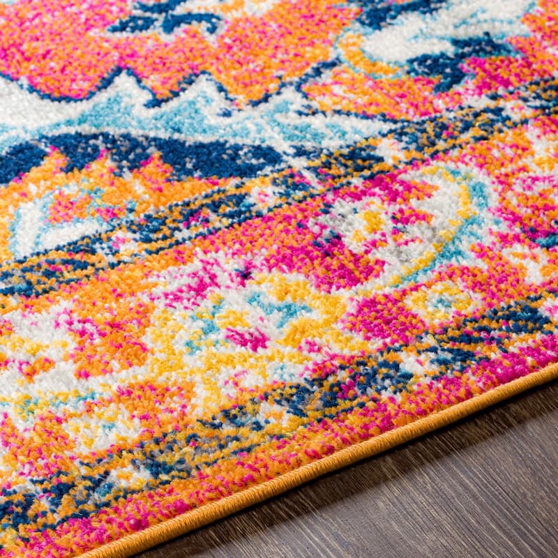 Livabliss Frederika Faded Medallion Area Rug