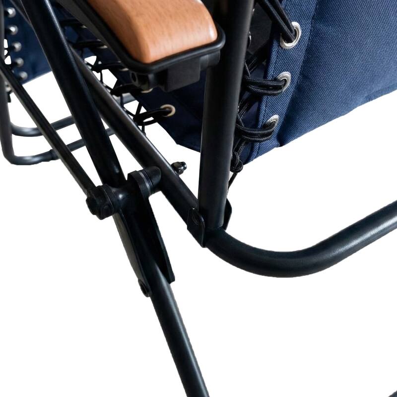 Oversized Padded Zero Gravity Chair,Foldable Patio Recliner,30"Wide Seat Anti Gravity Lounger with Cup Holder,Support 400 LBS