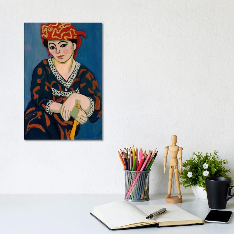 iCanvas "Le Madras Rouge or Red Madras Headdress (1907)" by Henri Matisse Canvas Print - 12x8x0.75