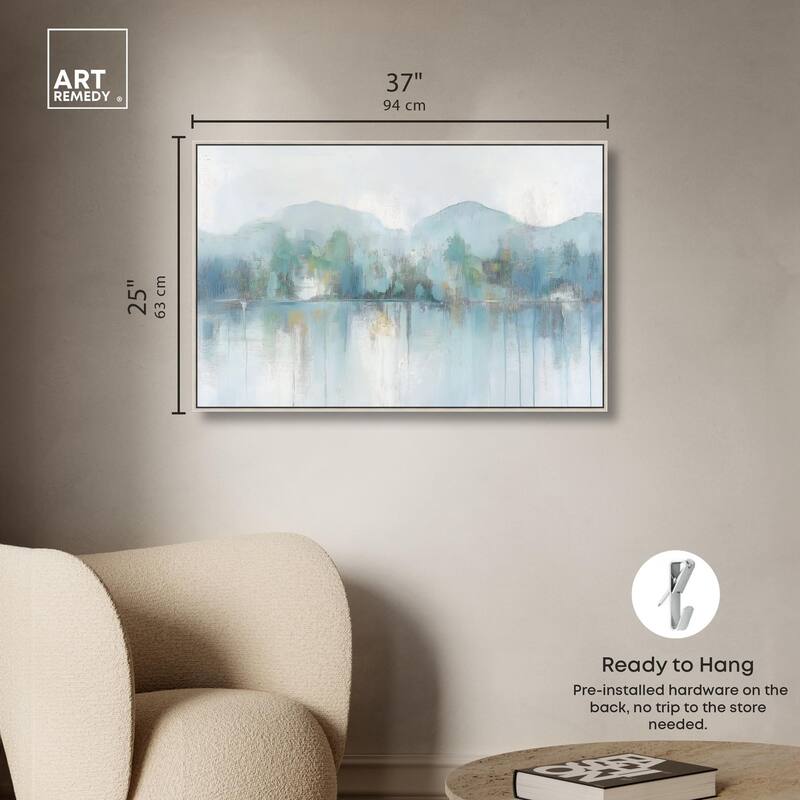 Mirrored Aqua Dream II Canvas by Art Remedy