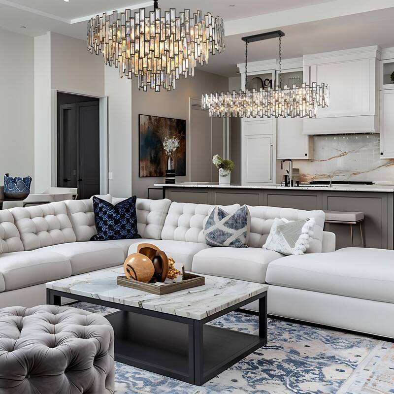 KAYLA 24in Chandelier 10-Light Crystal Chandelier