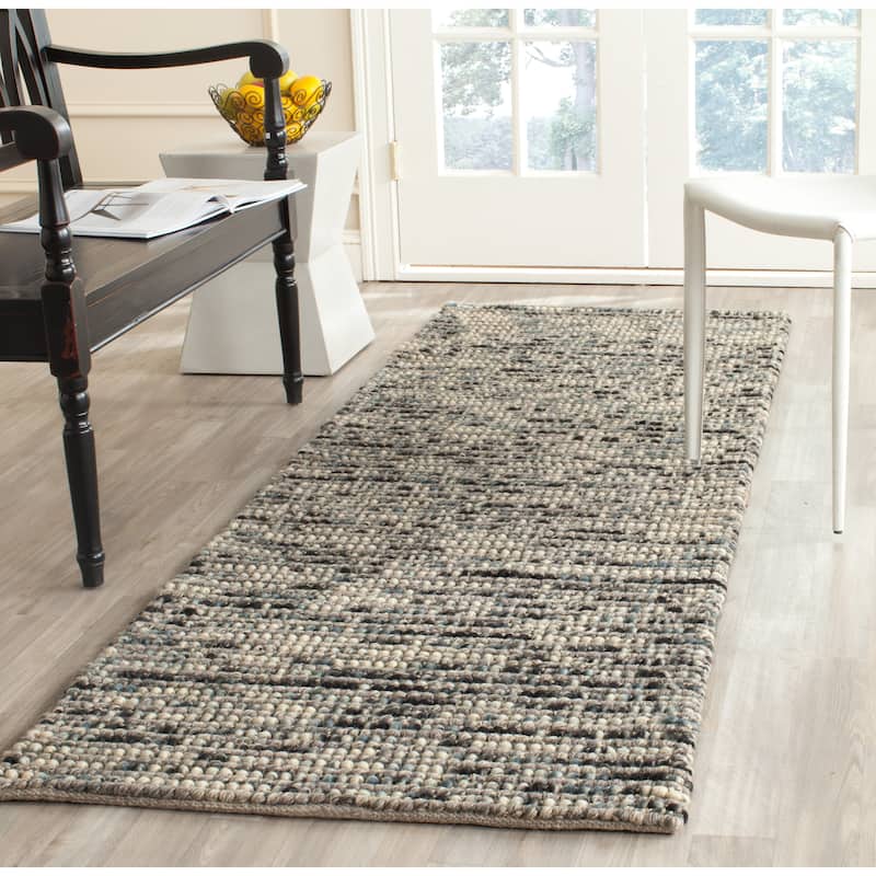 SAFAVIEH Handmade Bohemian Jelisava Jute & Wool Area Rug - 2'6" x 6' Runner - Grey/Multi