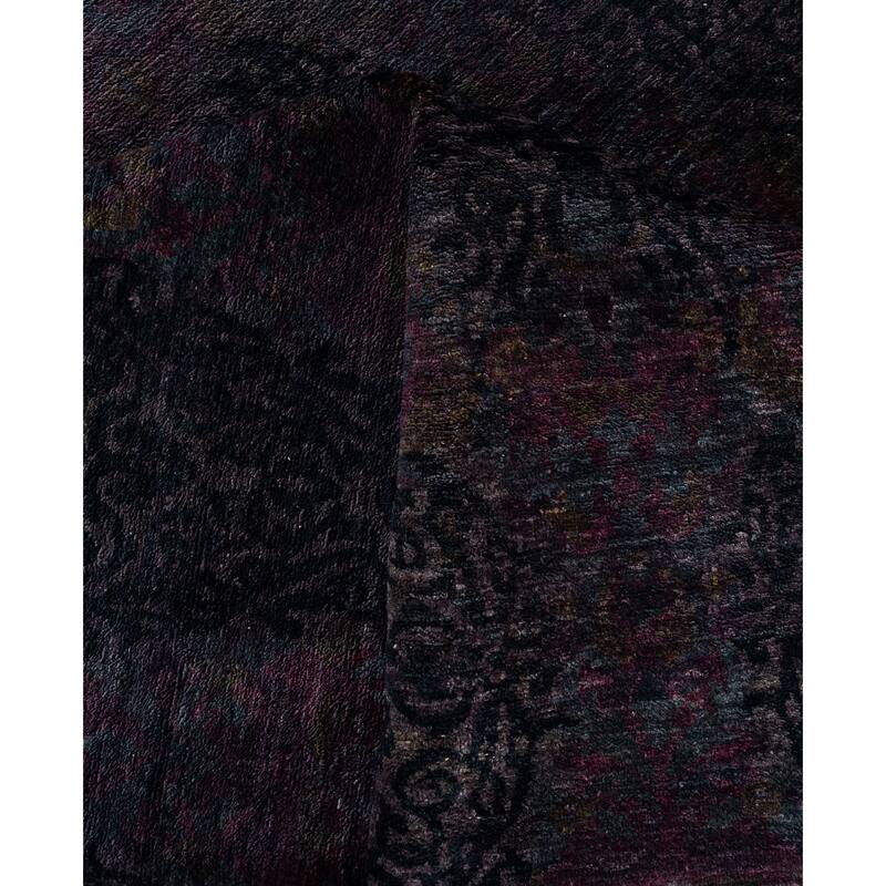 Overdyed One-of-a-Kind Hand-Knotted Area Rug - Black - 12' 1" x 15' 3"