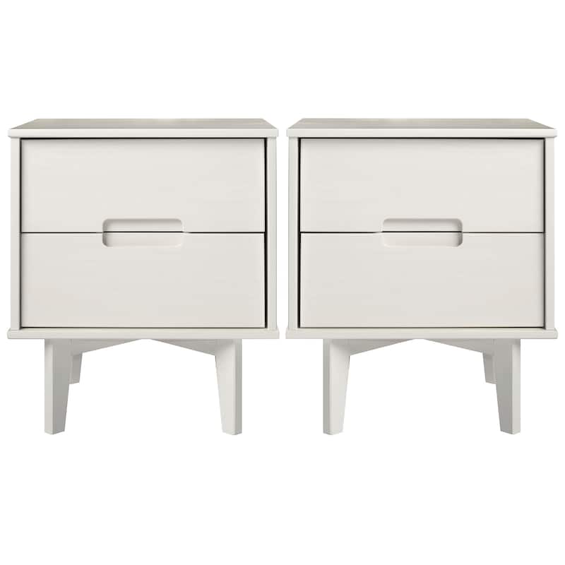 Middlebrook Mid-Century Solid Wood 2-Drawer Nightstand, Set of 2