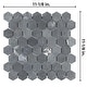 preview thumbnail 5 of 10, Merola Tile Crag Hexagon Black 11.13" x 11.13" Slate Mosaic Tile