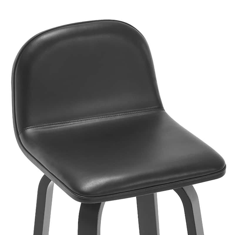 Faux Leather Upholstered Swivel Counter/ Bar Stools with Wood Frame