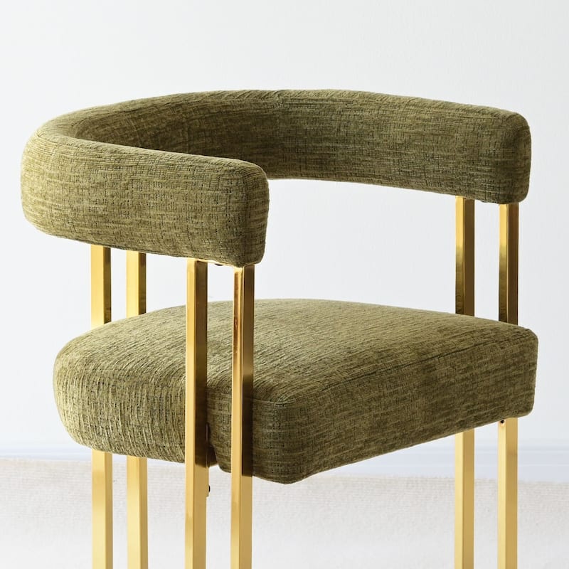 Chenille Upholstered Armchair (Set of 2)