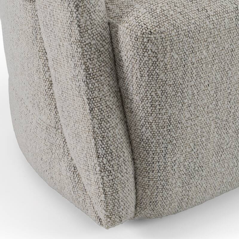 Modrest Kadoka Modern Light Grey Fabric Swivel Dining Chair