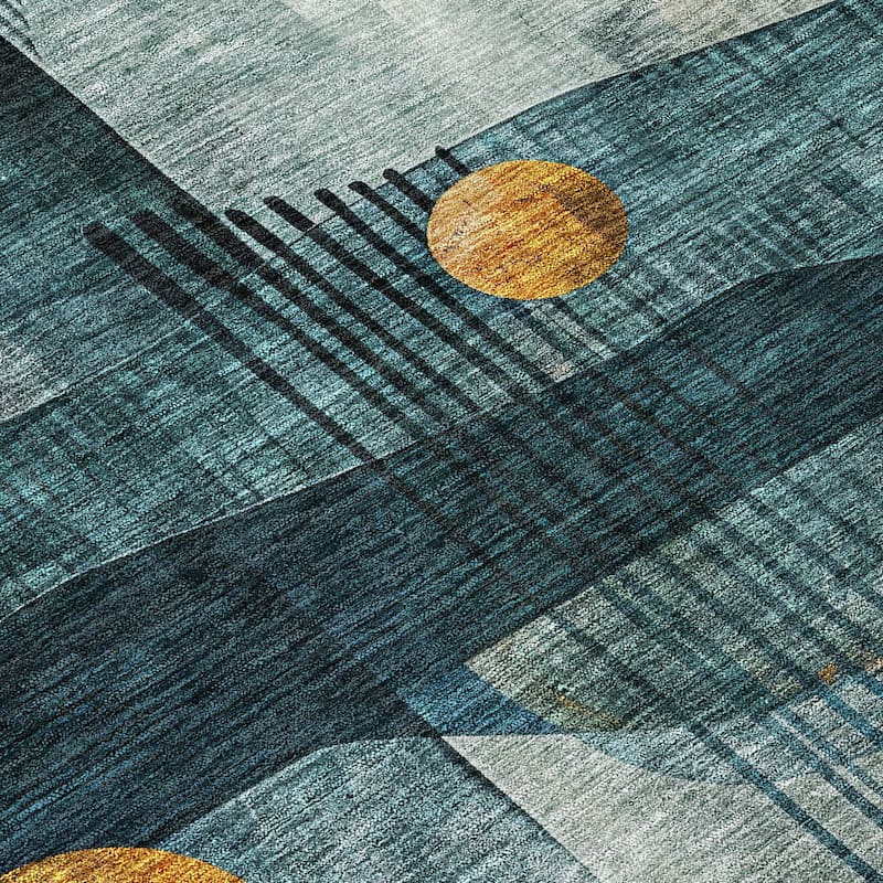 Machine Washable Indoor/ Outdoor Contemporary Deco Chantille Rug
