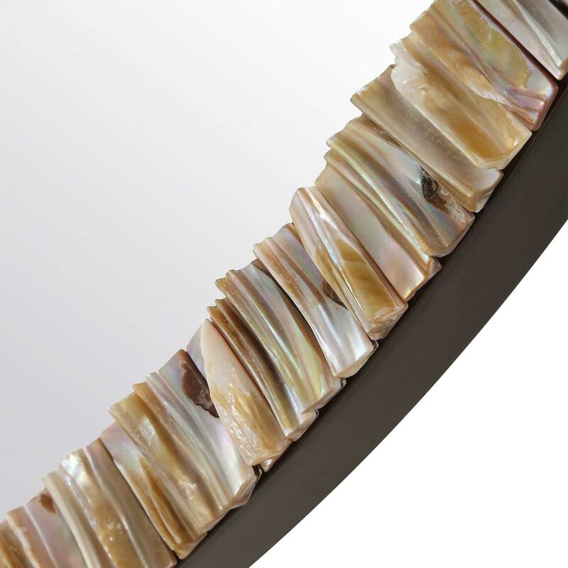 Uttermost 08246 Odeon 40-1/4" Diameter Circular Flat Iron and Shell