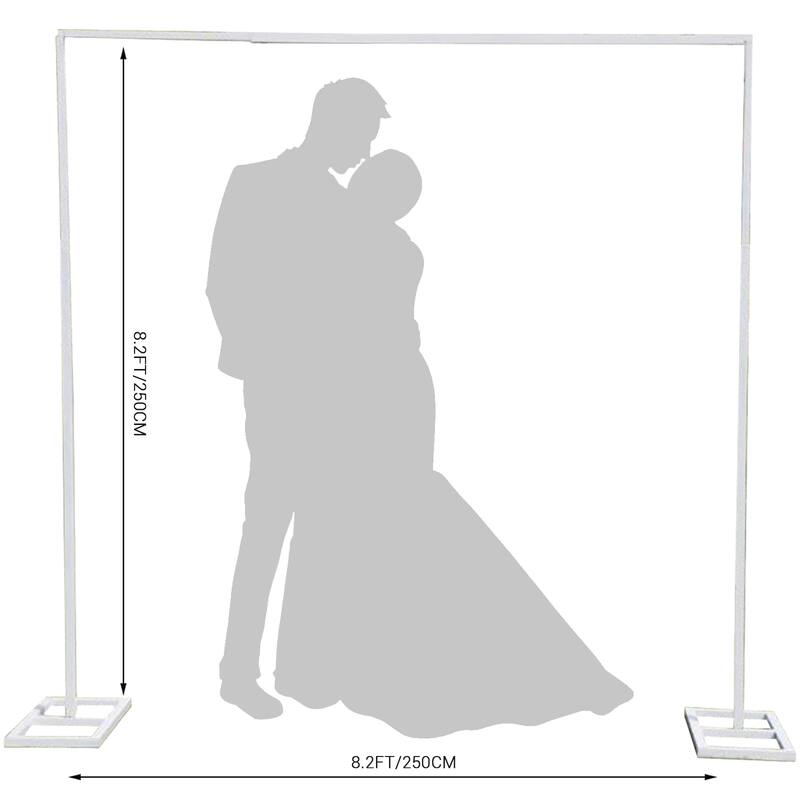 8FT x 8FT Metal Arch Backdrop Stand, Square Metal Arch-for Ballon Flowers, Wedding Arch Stand, for Anniversary Ceremony,