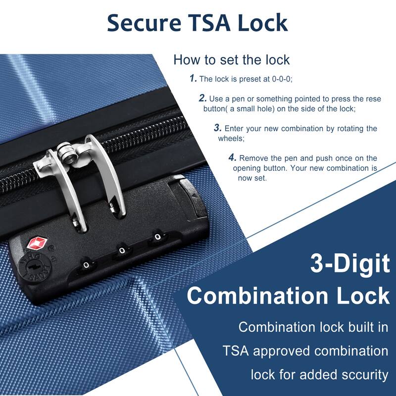 Luggage Sets 3 Piece, Expandable Carry on Luggage, Hardshell Suitcases with Wheels and TSA Lock for Men Women