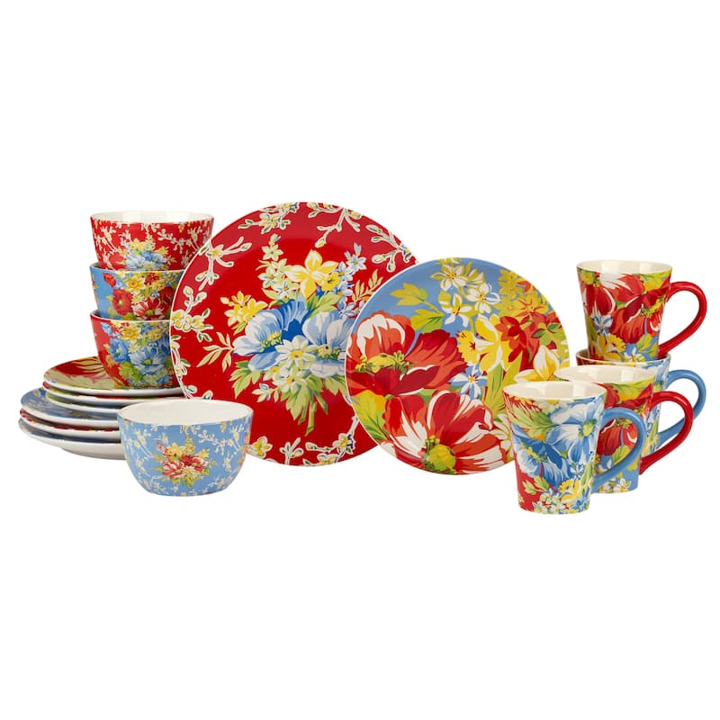 Certified International Blossom 16-piece Dinnerware Set, Service for 4