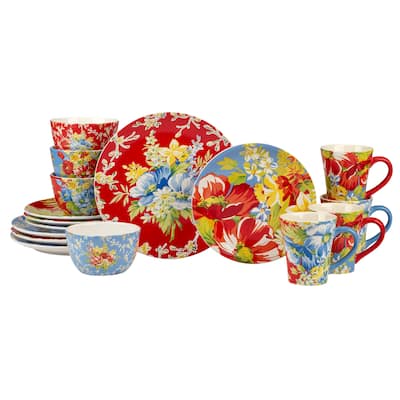 Certified International Blossom 16-piece Dinnerware Set, Service for 4