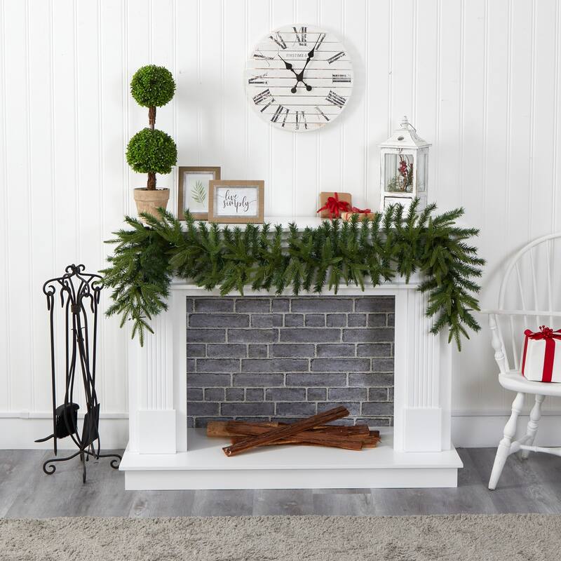 Artificial Christmas Garland 6Ft Green Pine Lights Holiday Decor Festive Home Decor - 72